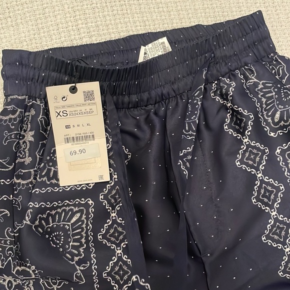Zara navy satin pants - Picture 4 of 4